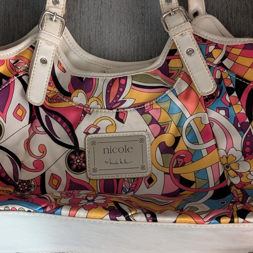 Nicole by Nicole Miller Colorful Patterned Shoulder Bag